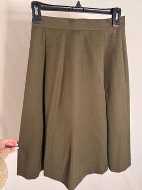 David Brooks Vintage Olive Green Midi Skirt Size 6